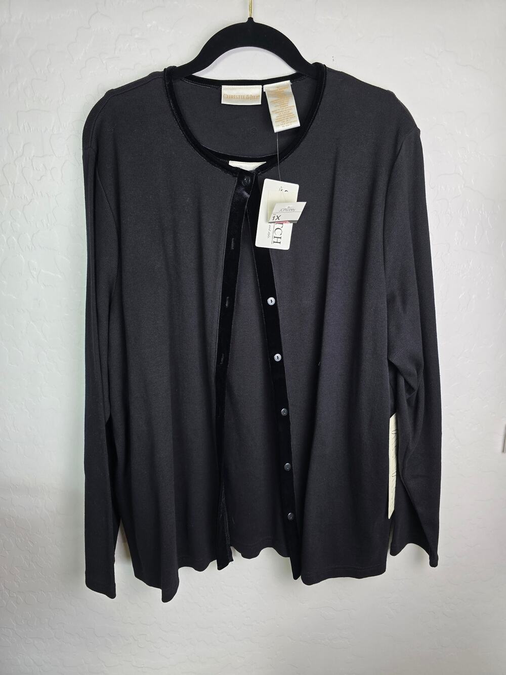 Christie and Jill nwt Blouse set of 2 size 1x black